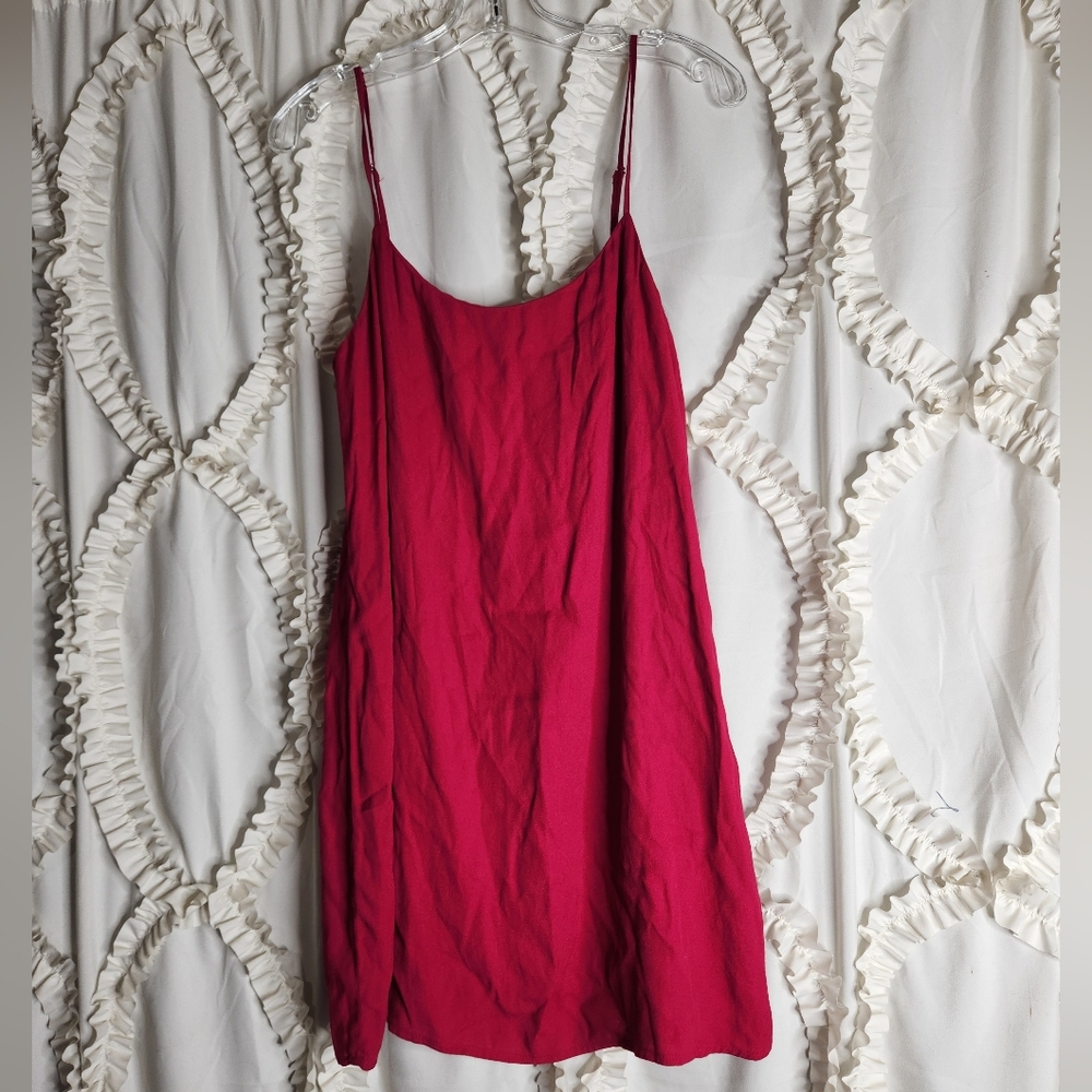 Reformation Rhubarb Lindsay Mini Adjustable Dress Sz 8 - Picture 3 of 7